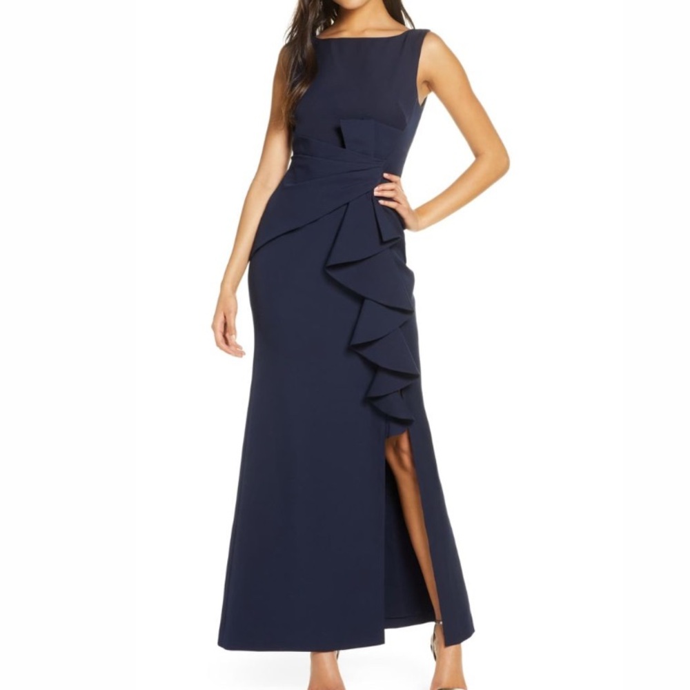 Ruffle Front Gown